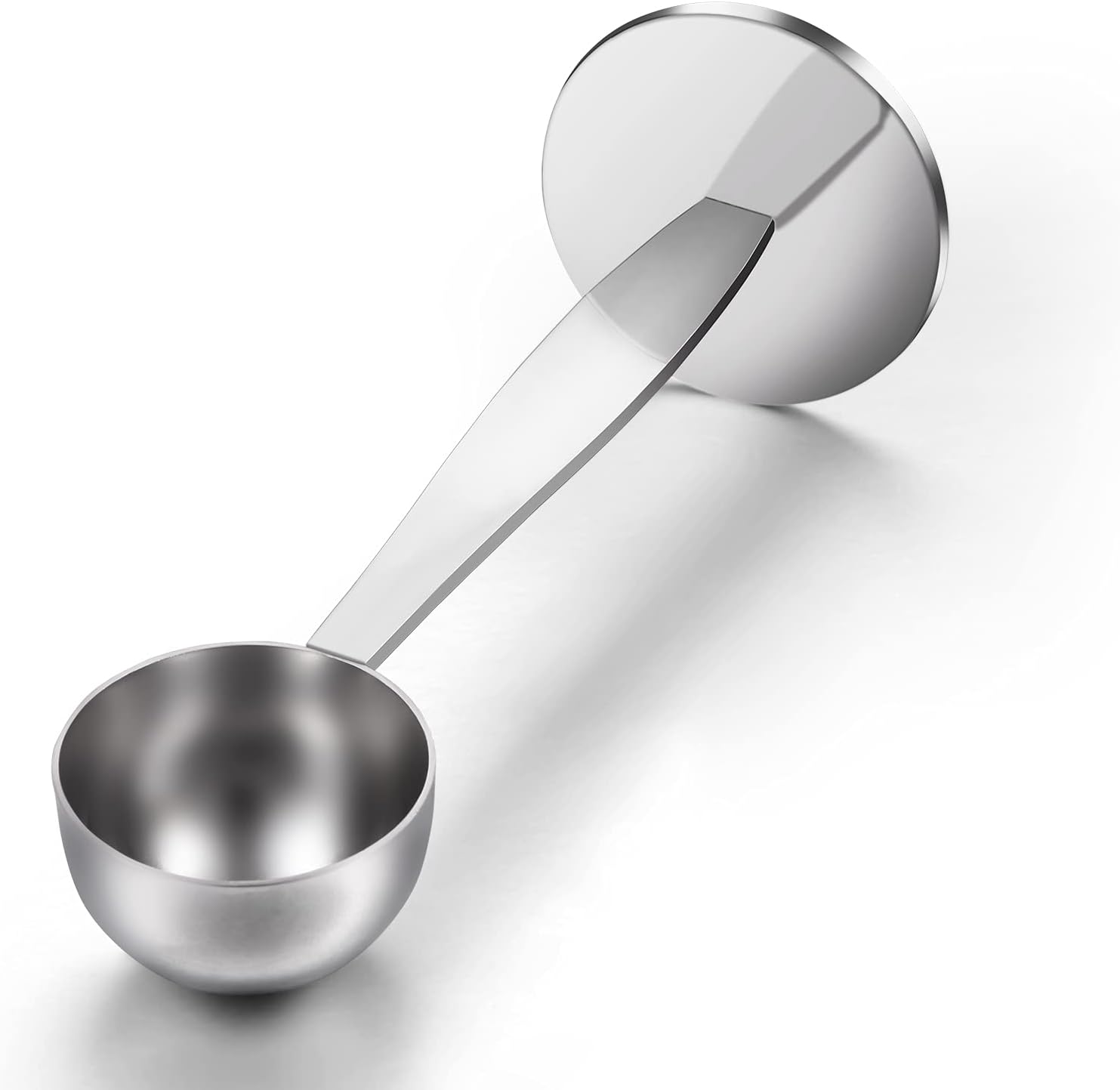 2-in-1 Kaffeelöffel mit Tamper aus Edelstahl – 15 ml Messlöffel